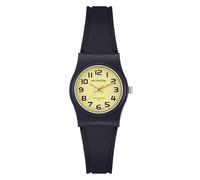 Miykon Women's Dainty Nurse Watch - Easy Reader Analog Watch, Lightweight Durable Resin, Second Hand, 4-Year Battery, Japanese Quartz, 100M Water Resistant, Cream Dial with Texturized Accent, Black