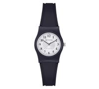 Miykon Women's Dainty Nurse Watch - Easy Reader Analog Watch, Lightweight Durable Resin, Second Hand, 4-Year Battery, Japanese Quartz, 100M Water Resistant, White Dial with Silver Accent, Black Arabic