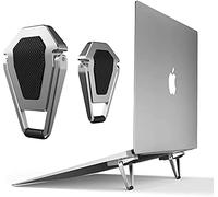MIYKUISH Portable Invisible Laptop Stand - 2PCS Zinc Alloy Mini Stand, Heat Dissipation Pad, Lifter for 12-20 inch Laptops