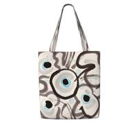 MIYMIYN Eco-Friendly Reusable Market Tote - Heavy Duty Canvas Shopping Bag for Women & Men, Grocery and Beach Use (Splash Prints)