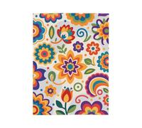 MIYMIYN Fashionable Ethnic Style Print Flannel Blanket Decorative Fleece Blanket Air Conditioning Blanket Travel Use (Bohemian Style N,50"x40")