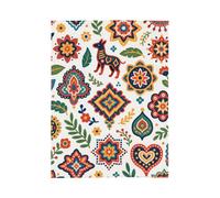 MIYMIYN Fashionable Ethnic Style Print Flannel Blanket Decorative Fleece Blanket Daily Use Sofa Blanket (Bohemian Y,40"x30")