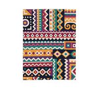 MIYMIYN Fashionable Ethnic Style Print Flannel Blanket Decorative Fleece Blanket Daily Use Sofa Blanket (Bohemian L,50"x40")