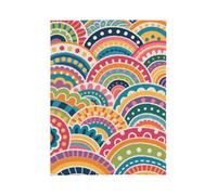 MIYMIYN Fashionable Ethnic Style Print Flannel Blanket Decorative Fleece Blanket Daily Use Sofa Blanket (Bohemian F,50"x40")