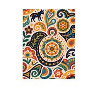 MIYMIYN Fashionable Ethnic Style Print Flannel Blanket Decorative Fleece Blanket Daily Use Sofa Blanket (Bohemian O,60"x50")