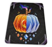 MIYMIYN Gaming Halloween Mouse Pad - Two-color pumpkin Design, Non-Slip Rubber Base & Stitched Edges for PC/Gamer Desk (7x8.6in)
