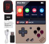 Miyo Mini Plus Handheld Retro Game Console, Built -in 64G TF Card, 7,000 Classic Games, 3.5 -Inch IPS Screen, Supports WIFI, with Storage Bag (Gray, 64G)