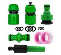 Miyobing Garden Hose Connectors Set, Hose Fitting Repair Set, Double Male Connector, Hose Nozzle, Hose End Connector, Waterstop Connector, 2in1 Double Male Connector, Thread Seal Tape