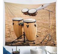 MIYOLI Music 3D Tapestry Drum Pattern Tapestry Wall Hangings Music Tapestry for Bedroom Aesthetic Art Print Living Room Dorm Home Tapestries 150x150 cm for kids adults
