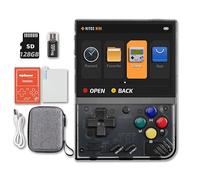 Miyoo Mini Plus 3.5 inch Handheld Game Console with Portable Case Transparent Black 128GB