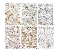 MiyouLuna 120Pcs Baroque Relief Corner Paper Embellishments, Retro Ornamental Frame Ephemera for Scrapbooking, Journaling, Junk Journal Supplies, and DIY Crafts with Glue Tape