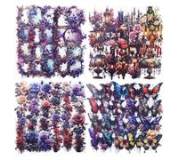 MiyouLuna 160Pcs Retro Gothic PET Stickers, Dark Art Ephemera for Scrapbooking, Journaling Supplies & DIY Crafts