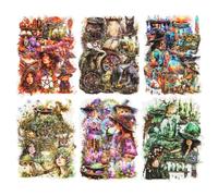 MiyouLuna 180Pcs Forest Witch PET Stickers, Magic Scrapbook Ephemera for Journaling Craft Supplies and Junk Journal