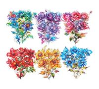MiyouLuna 30Pcs Large PET Floral Scrapbook Stickers, Vintage & Aesthetic Stickers for Scrapbooking, DIY Crafts, Waterproof Journaling Supplies, with Sticker Organizer & Elegant Collage Card