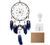 MiyouLuna Large Dream Catchers with Chakra Crystals Tree of Life, Handmade Native American Style Dream Catcher for Boys Girls Adults Bedroom Wall Decor