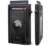 miyozi Airtag Wallet for Men, Slim Pop Up Credit Card Holder RFID Blocking Mens Minimalist wallet for 7-9 Cards ID Window, with Gift Box, Black049, One Size, Minimalist