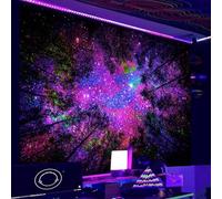 Miytal Blacklight Galaxy Starry Sky Forest Wall Tapestry for Bedroom | Fantasy Purple Space Nebula Night Wall Hanging , Aesthetic Landscape Tapestries for Living Room Dorm Ceiling, 180 x 230cm