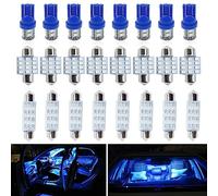 Miytsya 24 Pieces Interior Car Lights Bulbs Dome Light LED Car Bulb Kit Set T10 31 mm 42 mm Festoon Bulbs LED Replacement Bulbs for Car Dome Map Door Courtesy License Plate Lights (Blue)