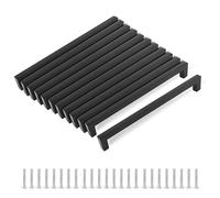 MIYUANGKJ 12Pcs Kitchen Cabinet Handles 192mm Black with Screws for Drawer & Wardrobe Furniture Decoration