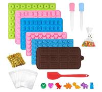 MIYUANGKJ Pack of 6 Gummy Bear Moulds Candy Moulds Silicone Dog Biscuits Baking Mould Dog Treats Silicone Mould Ice Cube Tray Chocolate Mould Heart for Sweets Jelly Chocolate