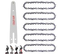 MIYUANGKJ Saw Chains 6 Inch Mini Chainsaw with Replacement Saw Chain Bar 5 pcs Replacement Chain Chainsaw Chains Universal Chain for Chainsaw, for 6 Inch Mini Chainsaws Carpentry Landscaping