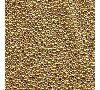 Miyuki 11 Round Japanese Rocailles Glass Seed Beads 11 Approximately 24 Gram 5 Inch Tube Galvanized Gold