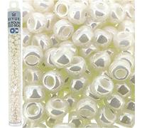 Miyuki 6/0 Round Seed Beads Antique Ivory Pearl Ceylon 20g Tube, Miyuki Code 592