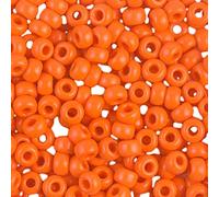 Miyuki 6/0 Round Seed Beads Seed Beads Opaque Orange 20g Tube, Code 406