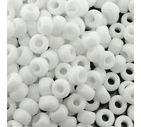 Miyuki 6/0 Round Seed Beads Seed Beads Opaque White 20g Tube, Code 402