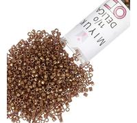 Miyuki DB-115 Delica 11/0 Seed Bead Trans Met Rose Gold Luster