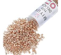 Miyuki DB-411 7.2g Galvanized Gold Delica Seed Bead, 11/0"