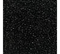 Miyuki Delica 11/0 Seed Beads - Glass Beads Bulk 5 Grams & Size 1.6mm 1000 Pieces Glass Seed Beads Black (DB10)