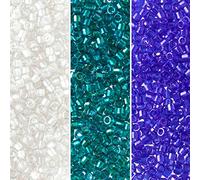 Miyuki Delica Seed Beads Bundle: Size 11/0, Icicle Collection DB1711, DB1764, DB1896