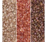 Miyuki Delica Seed Beads Bundle: Size 11/0, Palette Collection DB1731, DB1732, DB1733