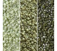 Miyuki Delica Seed Beads Bundle: Size 11/0, Palette Collection DB2123, DB2124, DB2357