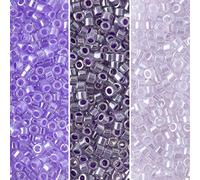 Miyuki Delica Seed Beads Bundle: Size 11/0, Palette Collection DB241, DB249, DB250, 7.2 Grams, 3 Tubes