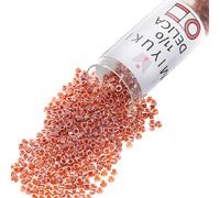 Miyuki Delica Seed Beads - Size 11/0 (1.6 mm), DB0915, Sparkling Color-Lined Crystal, 7.2 g, Approx. 1440 Beads, Made in Japan