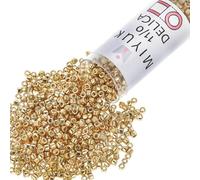 Miyuki Delica Seed Beads - Size 11/0 (1.6 mm), DB1832, Duracoat Galvanized Gold, 7.2 g, Approx. 1440 Beads, Made in Japan