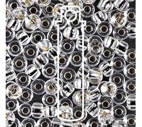 Miyuki Round Seed Bead Size 6/0 20g-Tube Silver Lined Crystal by Miyuki