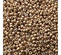 Miyuki Round Seed Bead Size 8/0 22g-Tube Galvanised Gold
