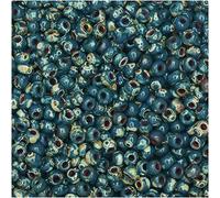 Miyuki Round Seed Beads, 11/0 Size, 8.5 Gram Tube, 4516 Opaque Montana Matte Picasso