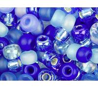 Miyuki Round Seed Beads Size 6/0 20g Blue Tones Mix by Miyuki