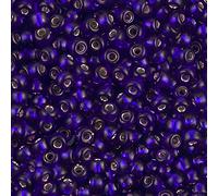 Miyuki Round Seed Beads Size 8/0 22g Silverlined Dark Violet