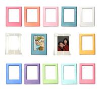 MIZAZBOX 12 PACKS Colorful Magnetic Photo Frame for 3 Inch Mini Photo, Picture Collage Frames for Fridge Metal Surfaces, DIY Photo Frame