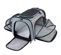 MIZAZBOX Expandable Pet Carrier, Airline Approved Pet Carrier, Pet Backpack Carrier for Dog, Cat, Puppy, Kittens Travel Friendly with comfortable fleece bed