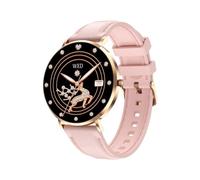 Mizeel Smart Watches for Women (Rose Gold+pink Silicone)