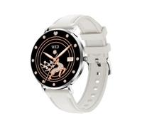 Mizeel Smart Watches for Women (Silver +White Silicone)