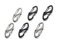 Mizeer Stainless Steel Anti Theft Zipper Clips - 6PCS Black and Silver
