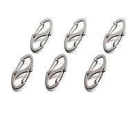 Mizeer Stainless Steel Zipper Clip Theft Deterrent - Anti Theft Clips Keep Zipper Closed - Locks for Backpacks (6 Pcs, Silver)