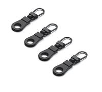 Mizeer Zipper Pull Replacement for Small Holes Zipper, Detachable Zipper Tab Repair for Clothing Jackets Boots Purse 4 Pieces Black